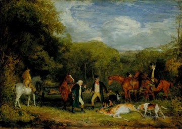 狩猟 Painting - ウィンザーグレートパークでバック射殺 ジョン・フレデリック・ルイスの狩猟